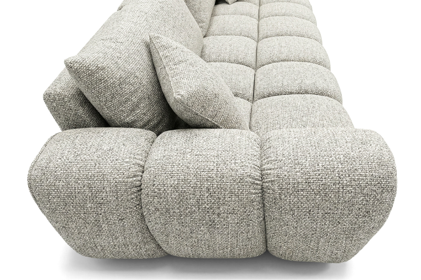 Schlafsofa COSMO 240 cm HR-Schaum Strukturstoff Puente 06 Hellgrau