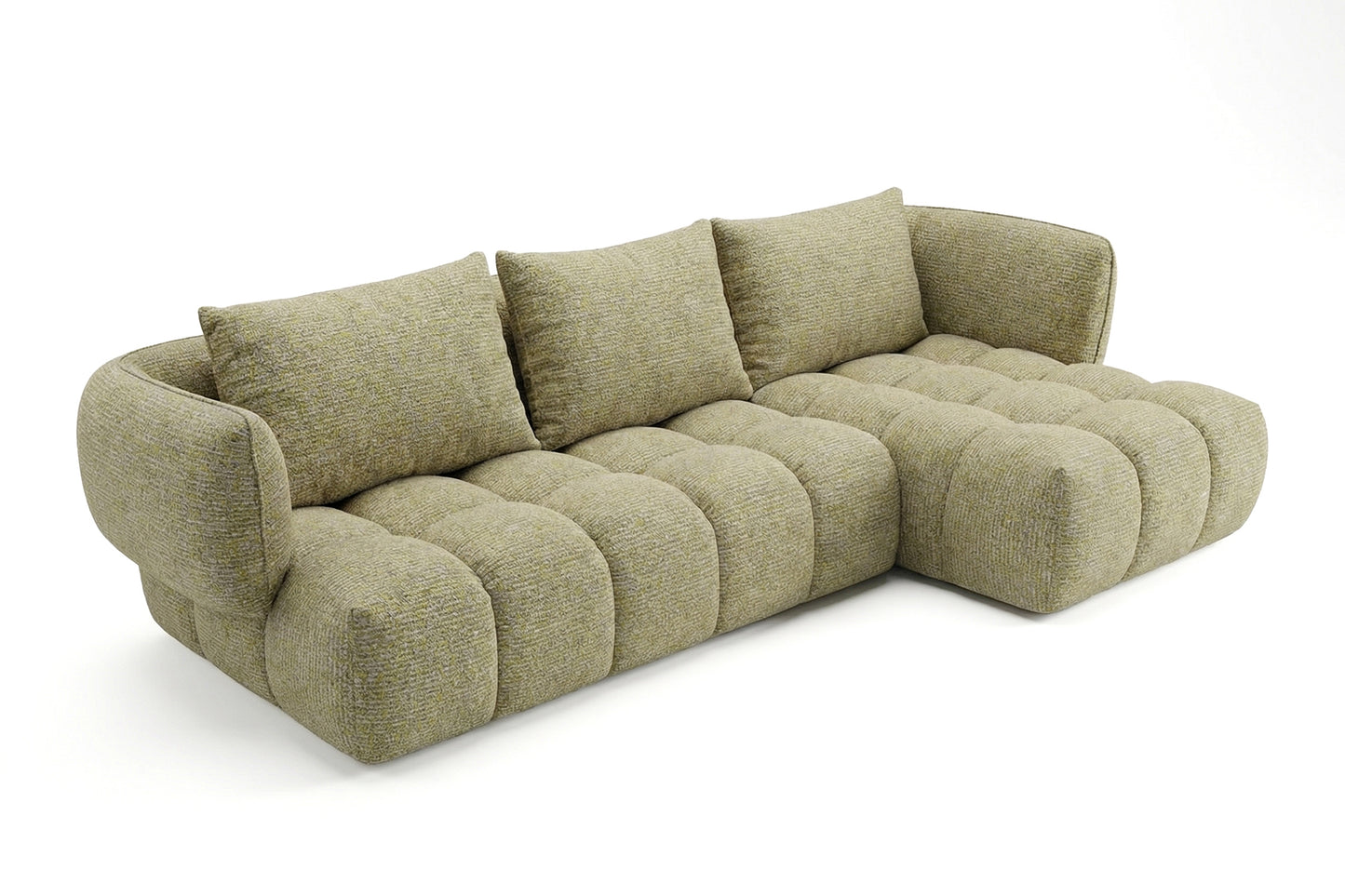 Lounge Ecksofa SAVIO - Puente 41 Senfgelb rechts - 250x168 cm - Design Sofa HR