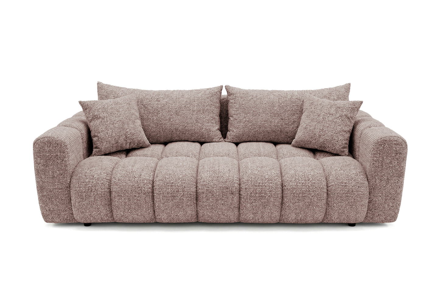 Schlafsofa COSMO 240cm Kaltschaum Strukturstoff Puente 68 Altrosa